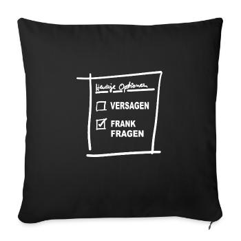 Frank - Sofakissenbezug 45 x 45 cm - Schwarz - Vorne