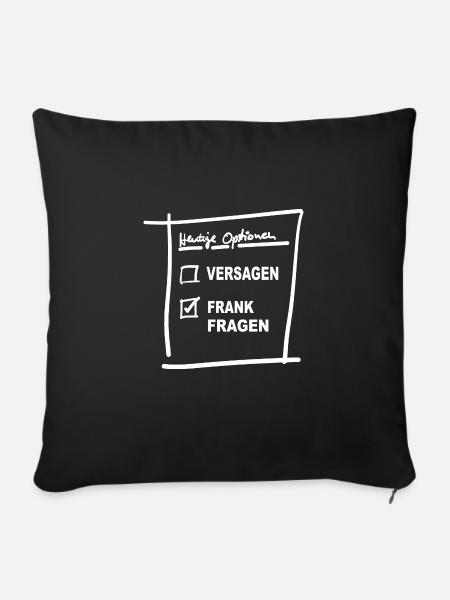 Frank - Sofakissenbezug 45 x 45 cm - Schwarz