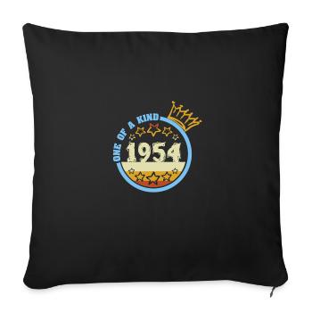 1954 - Sofa pillowcase 17,3'' x 17,3'' (45 x 45 cm) - black - Front