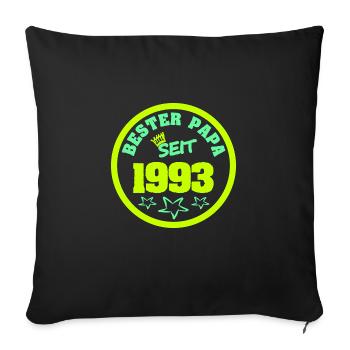 Jahr 1993 - Sofakissenbezug 45 x 45 cm - Schwarz - Vorne