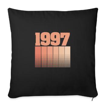 Year 1997 - Sofa pillowcase 17,3'' x 17,3'' (45 x 45 cm) - black - Front