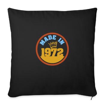 in 1972 - Sofa pillowcase 17,3'' x 17,3'' (45 x 45 cm) - black - Front