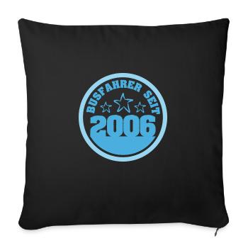 Jahr 2006 - Sofakissenbezug 45 x 45 cm - Schwarz - Vorne