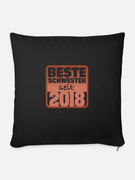 Bruder 2018 - Sofakissenbezug 45 x 45 cm - Schwarz