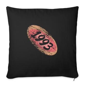 1993 - Housse de coussin décorative 45 x 45 cm - noir - Devant
