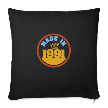 1991 - Sofa pillowcase 17,3'' x 17,3'' (45 x 45 cm) - black - Front