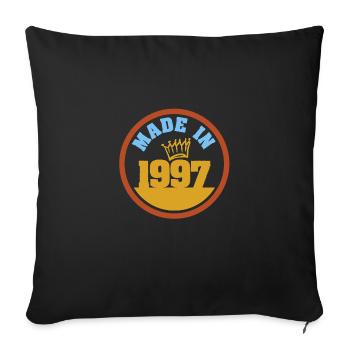 Jahr 1997 - Sofakissenbezug 45 x 45 cm - Schwarz - Vorne