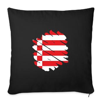 Drapeau de Brême Drapeau de Brême - Housse de coussin décorative 45 x 45 cm - noir - Devant