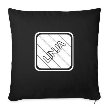 First name Linja - Sofa pillowcase 17,3'' x 17,3'' (45 x 45 cm) - black - Front