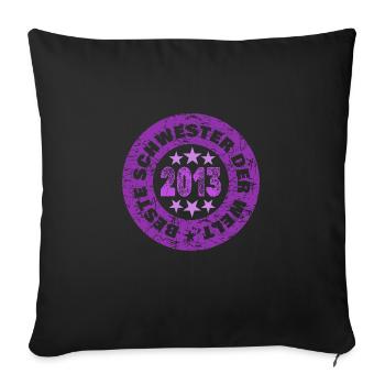 Jahr 2013 - Sofakissenbezug 45 x 45 cm - Schwarz - Vorne