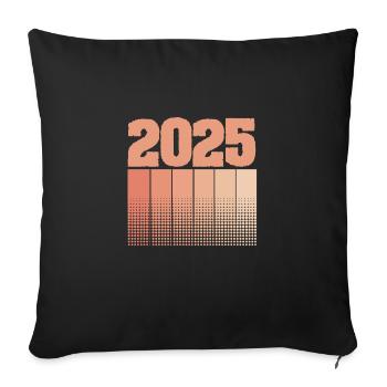 2025 - Sofa pillowcase 17,3'' x 17,3'' (45 x 45 cm) - black - Front