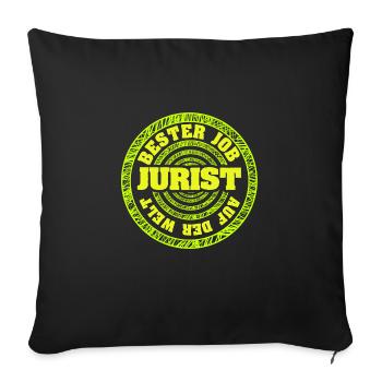 Jurist - Sofakissenbezug 45 x 45 cm - Schwarz - Vorne
