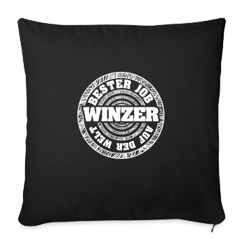 Winzer als Job - Sofakissenbezug 45 x 45 cm - Schwarz - Vorne