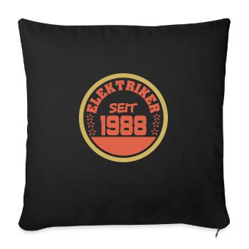 1988 1988 - Housse de coussin décorative 45 x 45 cm - noir - Devant