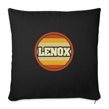 Lenox comme prénom - Housse de coussin décorative 45 x 45 cm - noir - Devant