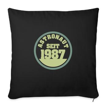 1987 - Sofa pillowcase 17,3'' x 17,3'' (45 x 45 cm) - black - Front