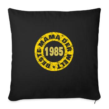 Maman 1985 - Housse de coussin décorative 45 x 45 cm - noir - Devant