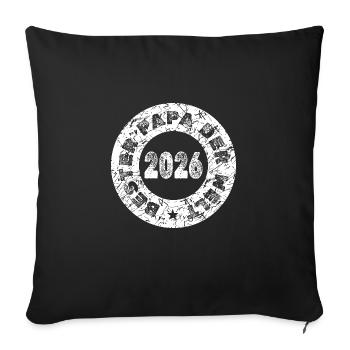 2026 - Sofa pillowcase 17,3'' x 17,3'' (45 x 45 cm) - black - Front