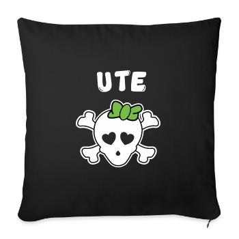 Pirate Ute Design for Girls and Women - Sofa pillowcase 17,3'' x 17,3'' (45 x 45 cm) - black - Front
