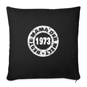 1973 - Housse de coussin décorative 45 x 45 cm - noir - Devant