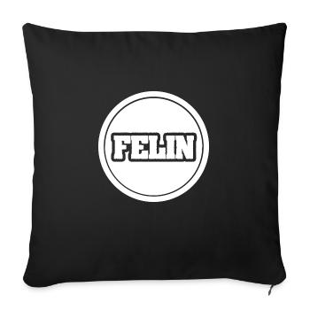 Geschenk für Felin - Sofakissenbezug 45 x 45 cm - Schwarz - Vorne