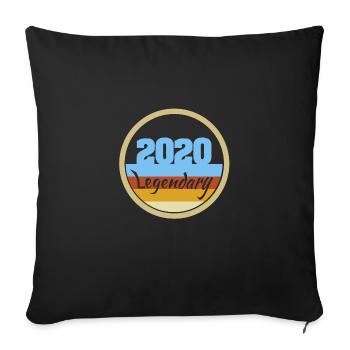 2020 - Sofa pillowcase 17,3'' x 17,3'' (45 x 45 cm) - black - Front