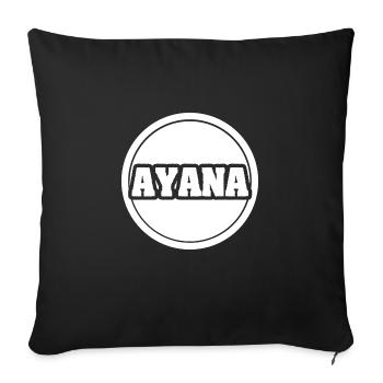 First name Ayana - Sofa pillowcase 17,3'' x 17,3'' (45 x 45 cm) - black - Front