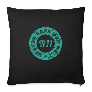 1977 - Sofa pillowcase 17,3'' x 17,3'' (45 x 45 cm) - black - Front