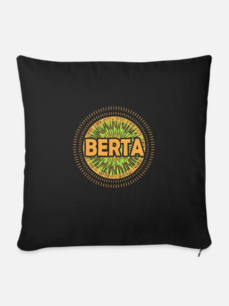 Geschenkidee Berta - Sofakissenbezug 45 x 45 cm - Schwarz