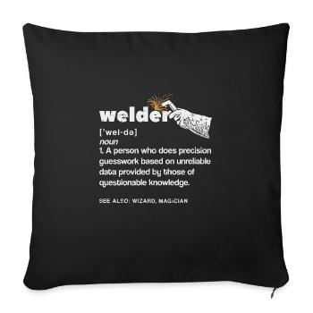 Welder Definition - Sofakissenbezug 45 x 45 cm - Schwarz - Vorne