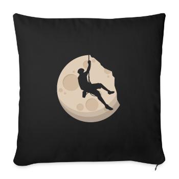 Escalade libre au clair de lune - Housse de coussin décorative 45 x 45 cm - noir - Devant