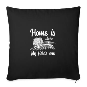 Farm Farm Gift · Accueil - Housse de coussin décorative 45 x 45 cm - noir - Devant