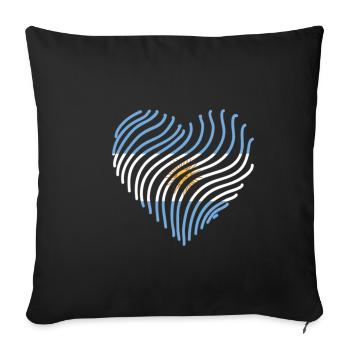 Argentine - Housse de coussin décorative 45 x 45 cm - noir - Devant
