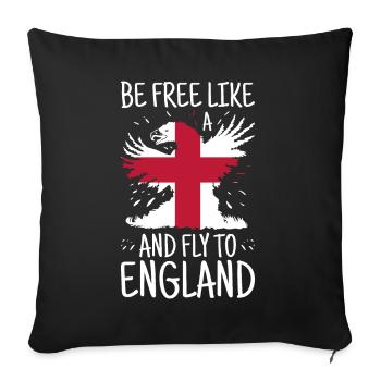England Flag Vintage English Flag Used Look - Sofa pillowcase 17,3'' x 17,3'' (45 x 45 cm) - black - Front