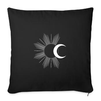 Moon Luna Moon Namaste Sun Yoga - Housse de coussin décorative 45 x 45 cm - noir - Devant