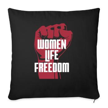 Women Life Freedom - Sofakissenbezug 45 x 45 cm - Schwarz - Vorne