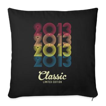 2013 Birthday born in 2013 Retro Vintage - Sofa pillowcase 17,3'' x 17,3'' (45 x 45 cm) - black - Front