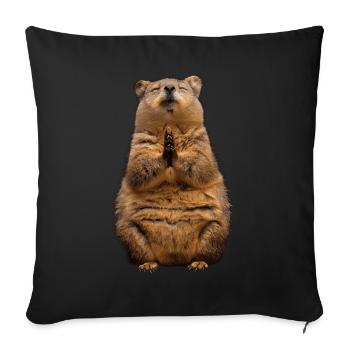 Quokka - Housse de coussin décorative 45 x 45 cm - noir - Devant