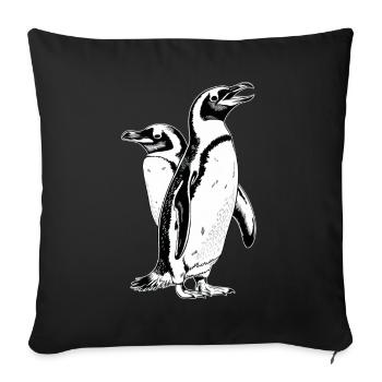 Penguin - Sofa pillowcase 17,3'' x 17,3'' (45 x 45 cm) - black - Front