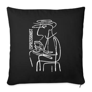 Espressionist - Espresso - Boisson au café - Housse de coussin décorative 45 x 45 cm - noir - Devant
