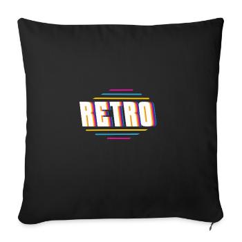 Retro - Sofa pillowcase 17,3'' x 17,3'' (45 x 45 cm) - black - Front