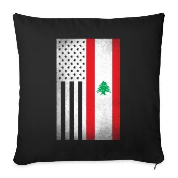 Libanon Design für stolze libanesische Amerikaner - Sofakissenbezug 45 x 45 cm - Schwarz - Vorne