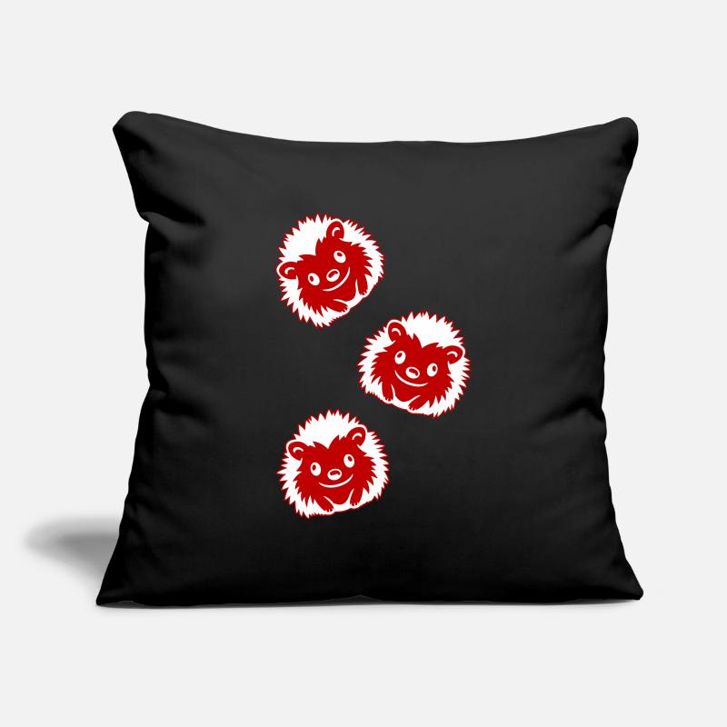 Hérisson Bande Dessinée Mignon Housse de coussin décorative 45 x 45 cm