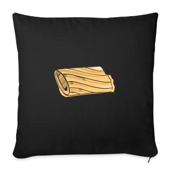 Pasta Nudeln Italienisch Teigware - Sofakissenbezug 45 x 45 cm - Schwarz - Vorne