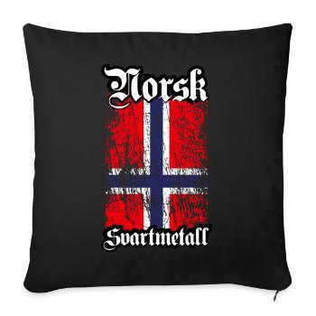 (Trve) Black Metal norvégien - Norsk Svartmetall - Housse de coussin décorative 45 x 45 cm - noir - Devant