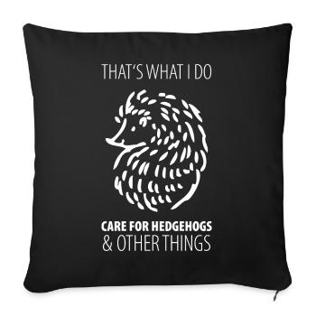 Hérisson - Housse de coussin décorative 45 x 45 cm - noir - Devant