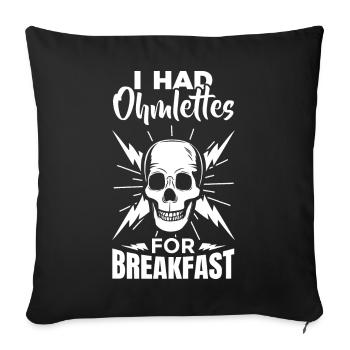 Electrician joke - Sofa pillowcase 17,3'' x 17,3'' (45 x 45 cm) - black - Front