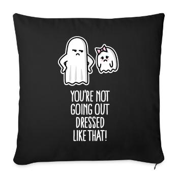 Costume d’Halloween sexy dictons effrontés d’Halloween - Housse de coussin décorative 45 x 45 cm - noir - Devant