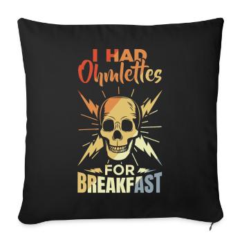Drôle d’électronique disant - Housse de coussin décorative 45 x 45 cm - noir - Devant