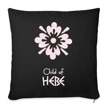 Child of Hebe – Percy Jackson inspired design - Sofa pillowcase 17,3'' x 17,3'' (45 x 45 cm) - black - Front
